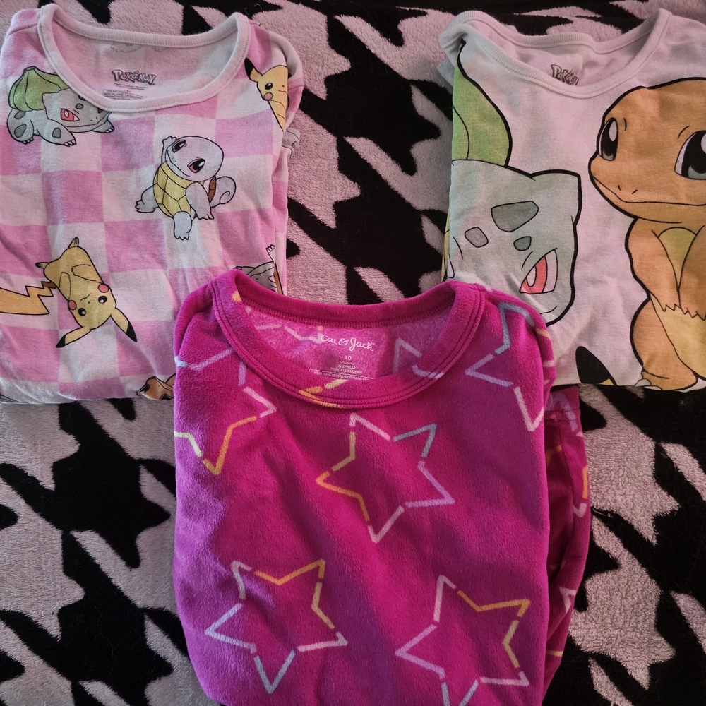 Cat & Jack Kids Pajama SETS - Pink, White, Gray